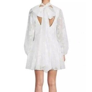 NWT Belle Badgley Mischka Mock Neck Ansley Floral Print Dress Sz 2  NWT